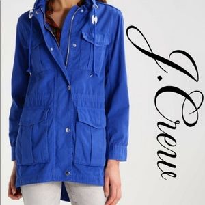 📌 J.Crew blue cotton flak safari jacket XS G0874